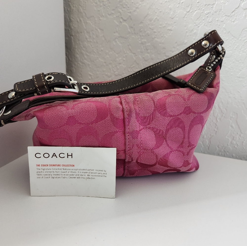 Used Small Fusia Coach Baguette